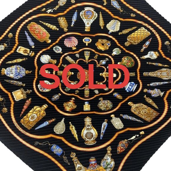 HERMES Caleprice - Black Light Brown Multi Scarf 200-071625 - Picture 1 of 5